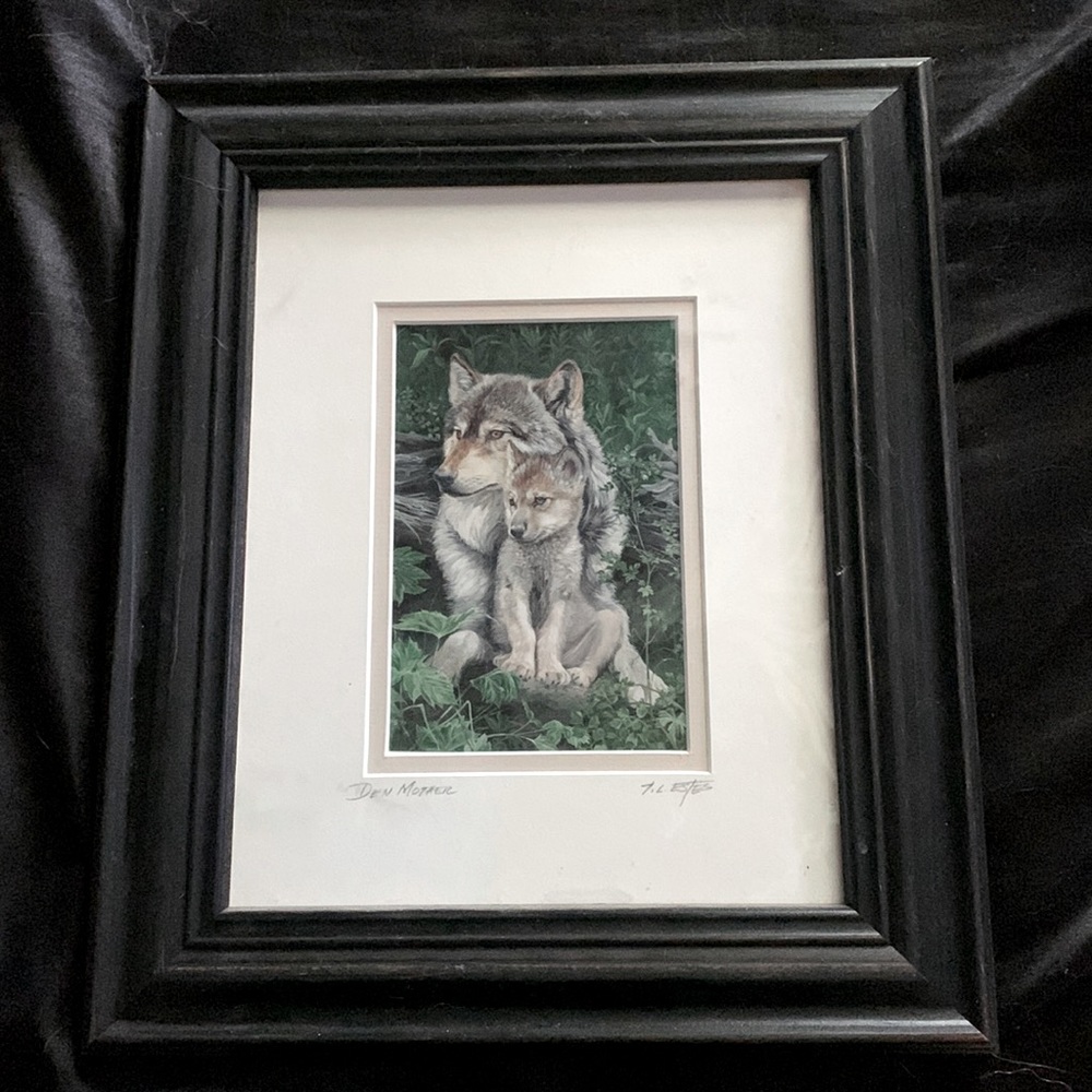 "Den Mother" wolf wall decor.